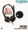 Tai nghe có dây chụp tai Rapoo H120 USB - chuyên dùng cho học trực tuyến, online